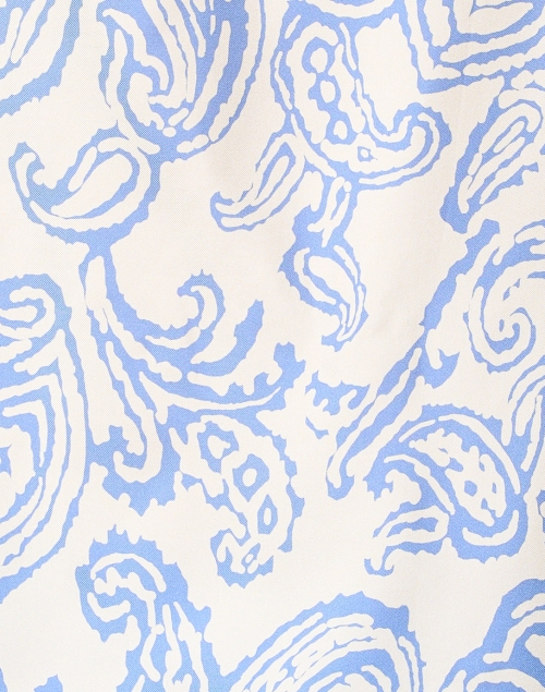 Fabric image - Caliban - Blue Paisley Silk Blouse