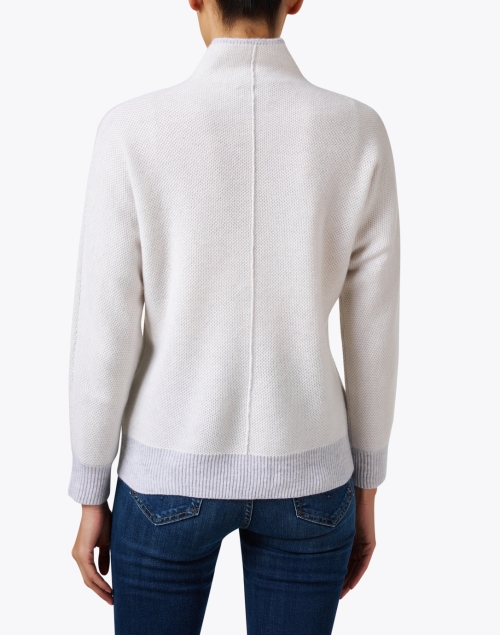 Back image - Kinross - White Thermal Cashmere Sweater