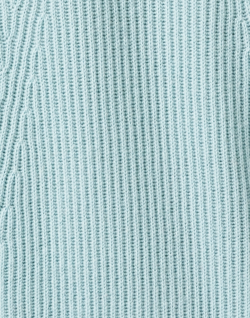Fabric image - Kinross - Aqua Blue Ribbed Cashmere Sweater