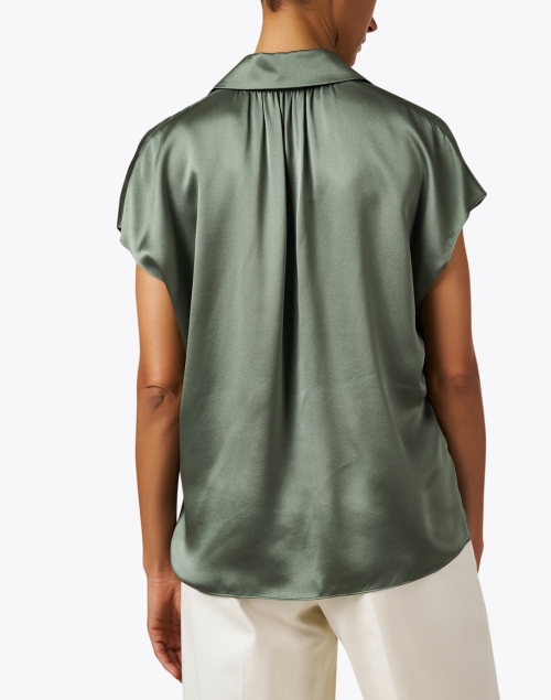 Back image - Vince - Green Silk Blouse