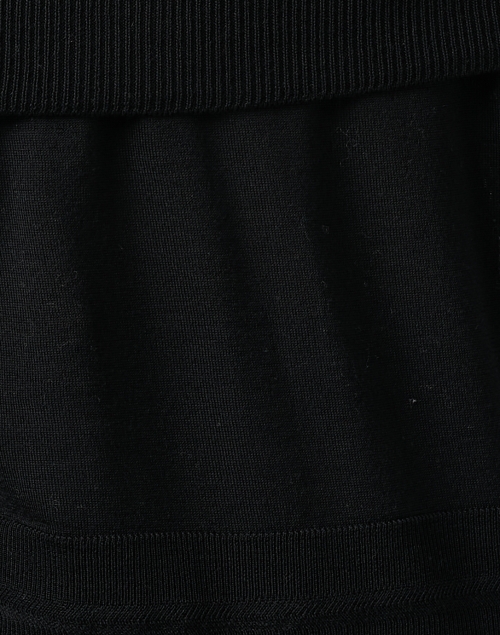 Fabric image - Max Mara Leisure - Tiglio Black Wool Off The Shoulder Sweater
