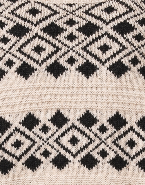 Fabric image - Repeat Cashmere - Beige Geometric Intarsia Sweater