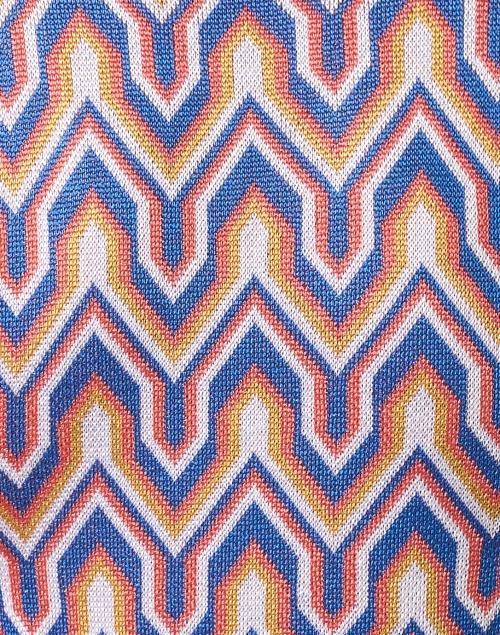 Fabric image - Ecru - Blue Multi Geo Intarsia Sweater