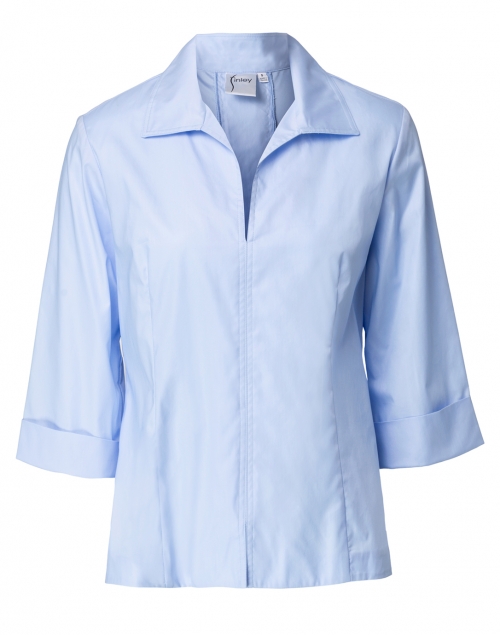 Front image - Finley - Swing Cornflower Blue Poplin Shirt