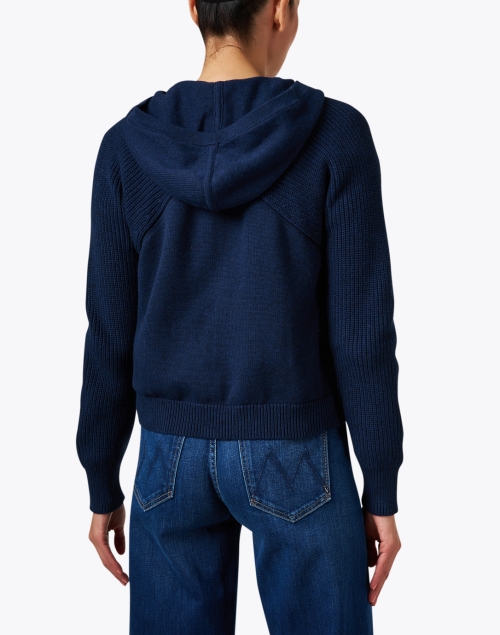 Back image - Kinross - Navy Cotton Hoodie Sweater