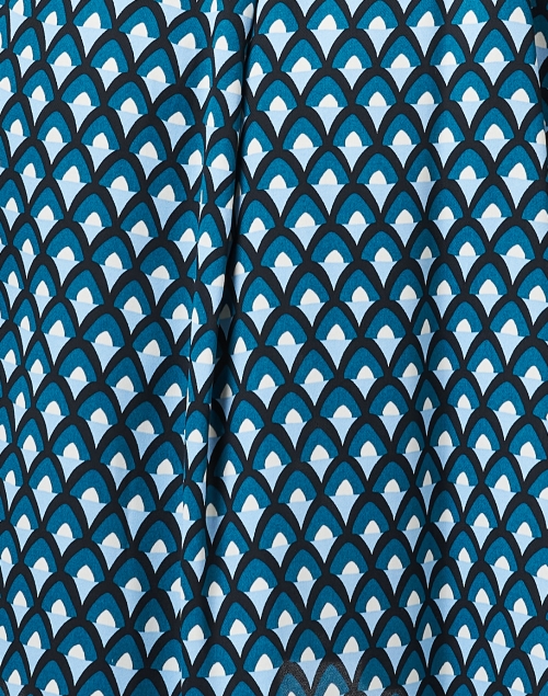 Fabric image - Weekend Max Mara - Aceti Teal Tile Print Dress