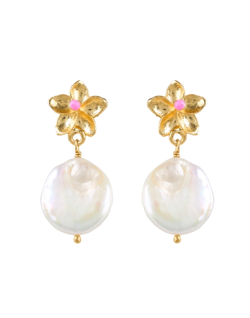 Sylvia Toledano Bloom Gold and Pearl Drop Earrings