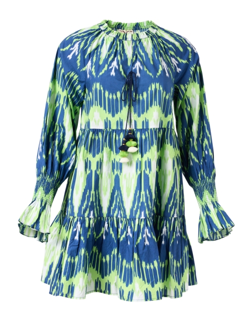 Figue Bella Blue and Green Printed Dress