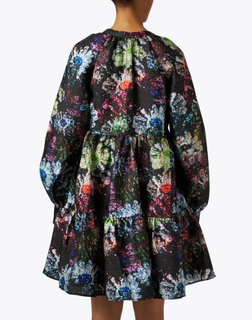 Back image - Stine Goya - Jasmine Black Multi Print Organza Dress