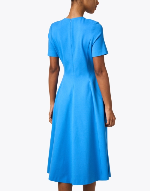 Back image - Jane - Romy Blue Fit and Flare Dress