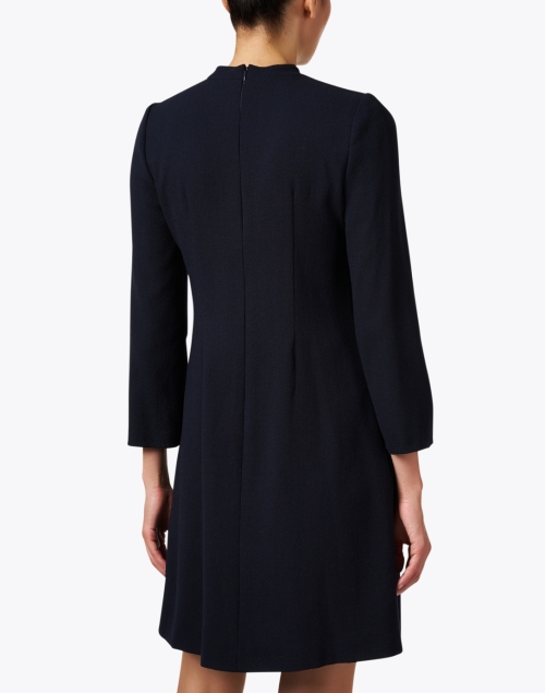 Back image - Jane - Rumer Navy Wool Dress