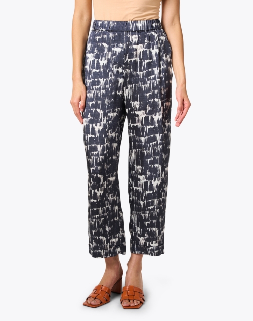 Front image - Peserico - Black and White Print Palazzo Pant