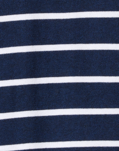 Fabric image - Kinross - Navy and White Stripe Cotton Sweater