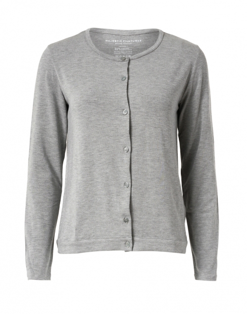 Product image - Majestic Filatures - Grey Soft Touch Long Sleeve Cardigan