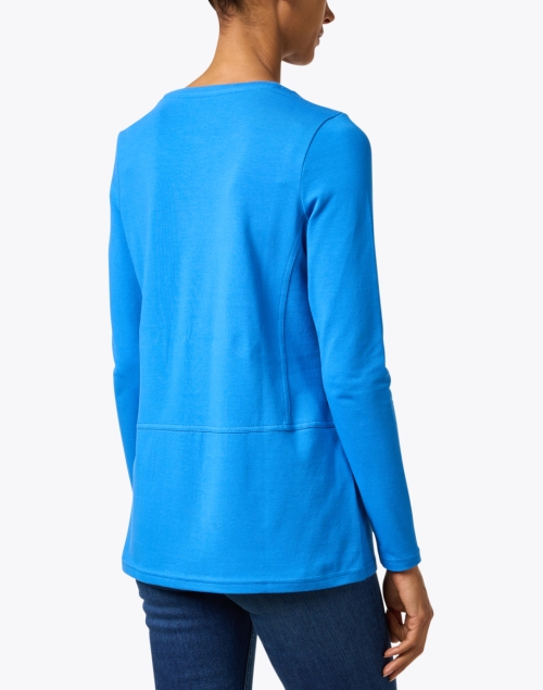 Back image - E.L.I. - Blue Pima Cotton Tunic