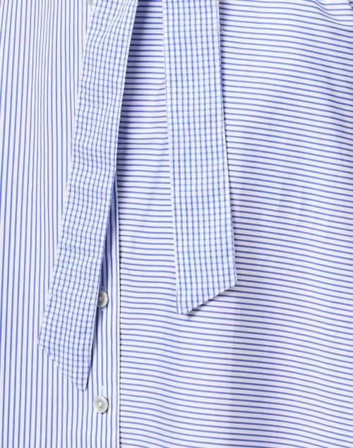 Fabric image - Hinson Wu - Charlie Blue and White Stripe Cotton Shirt Dress