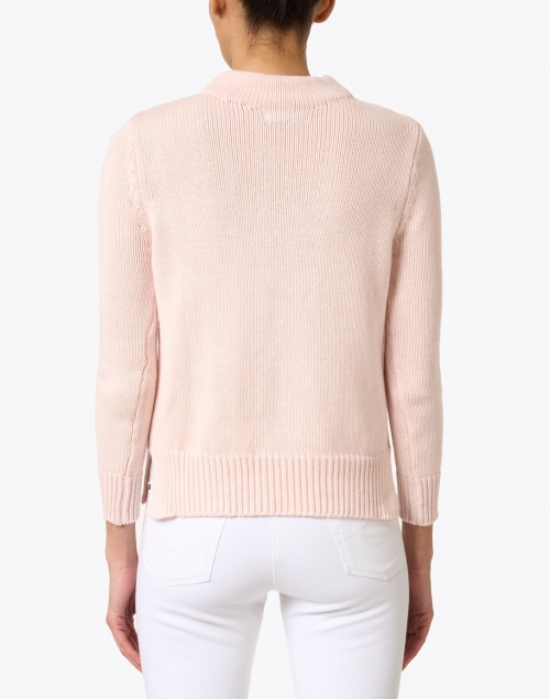 Back image - Burgess - Hayden Calico Pink Cotton Cashmere Sweater