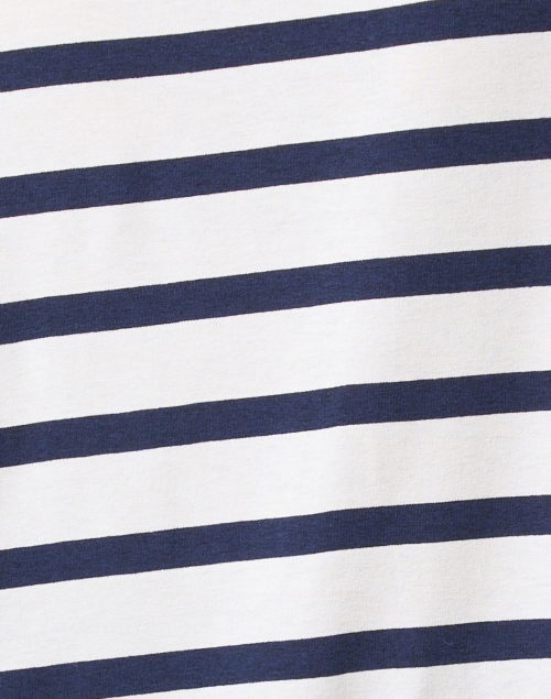 Fabric image - Vilagallo - Eugen Navy and White Striped Cotton Top