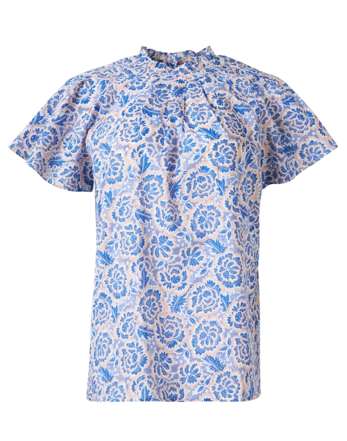 Product image - Banjanan - Joyful Blue Floral Print Cotton Top