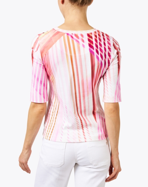 Back image - Marc Cain Sports - Pink Abstract Print Stretch Jersey Top
