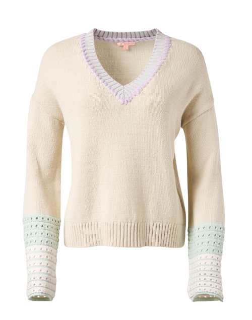 Lisa Todd Cream Multi Cotton Blend Sweater