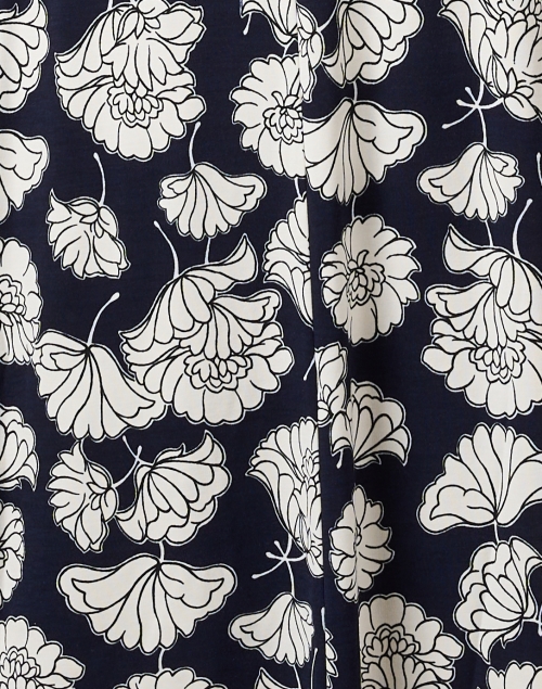 Fabric image - Weekend Max Mara - Navy Floral Print Dress