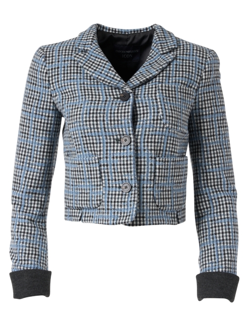 Product image - Emporio Armani - Blue Multi Plaid Blazer Jacket