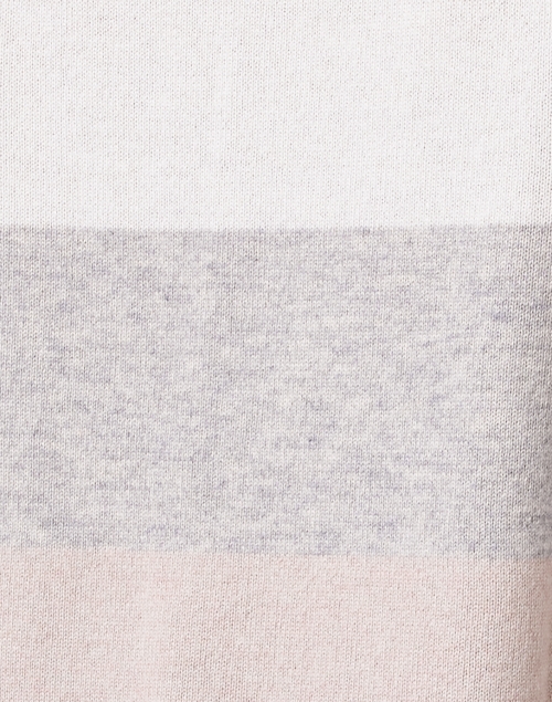 Fabric image - Kinross - Neutral Multi Stripe Cashmere Sweater