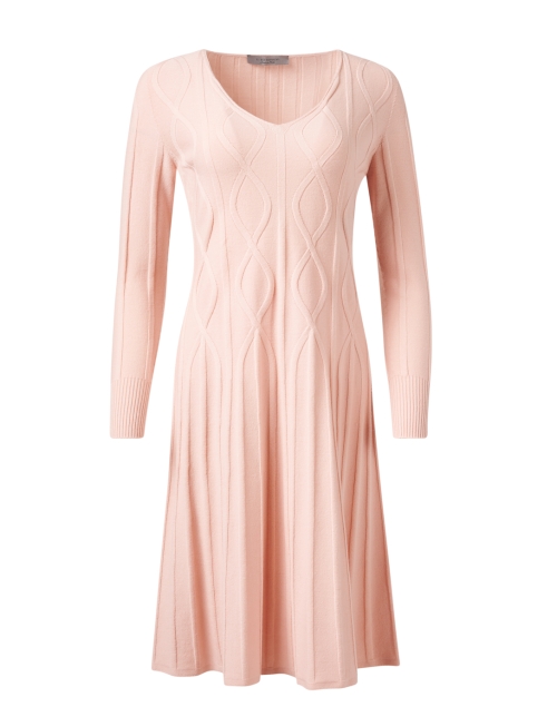 Product image - D.Exterior - Gloss Pink Cable Knit Dress