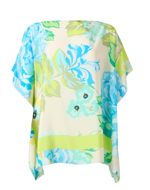 Product image - Seventy - Blue and Green Print Silk Poncho Top