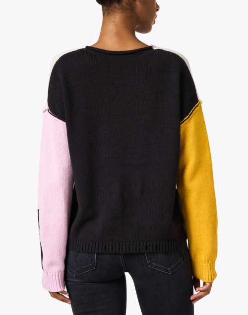 Back image - Lisa Todd - Ivory Multi Color Block Sweater