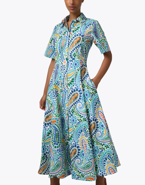 Front image - Sara Roka - Margery Paisley Print Cotton Dress