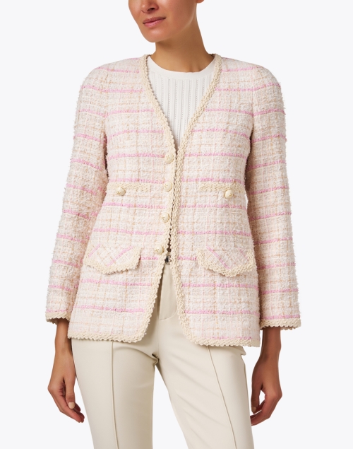 Front image - Edward Achour - Pink Tweed Jacket