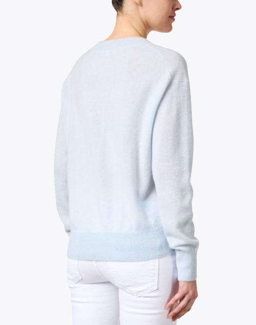 Back image - White + Warren - Light Blue Cashmere Sweater