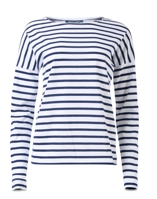 Product image - Saint James - Minq White and Navy Striped Top