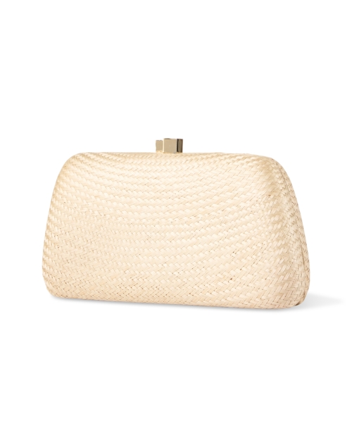 Front image - SERPUI - Tina Ivory Straw Clutch with Strap