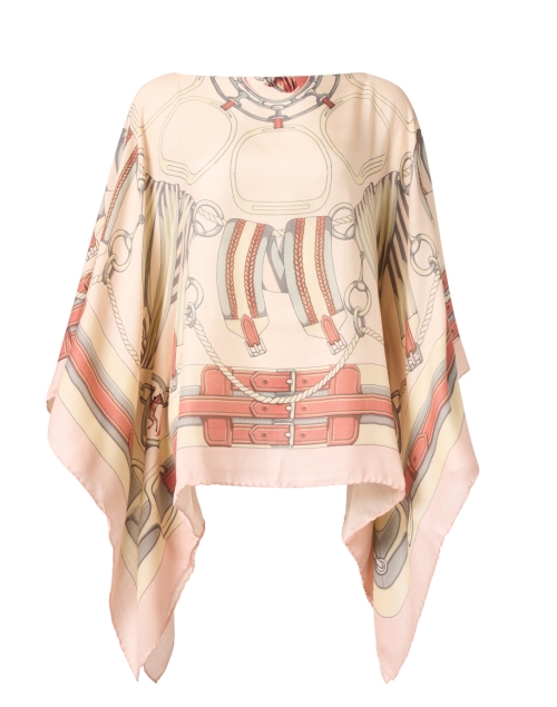 Product image - Rani Arabella - Pink Print Silk Cashmere Poncho