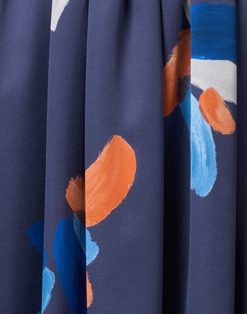 Fabric image - Emporio Armani - Blue Printed Silk Skirt