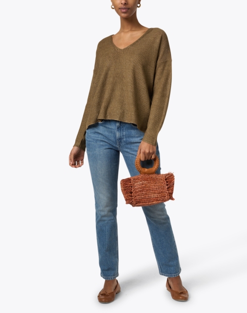 Delave Tarragon Linen Sweater