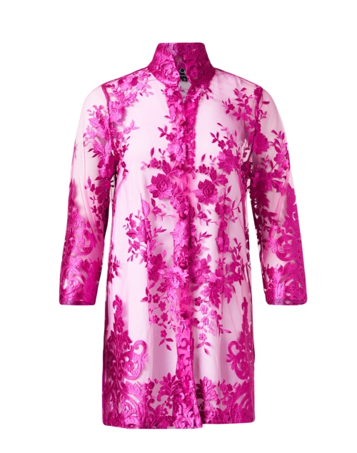 Product image - Connie Roberson - Rita Magenta Sheer Floral Top