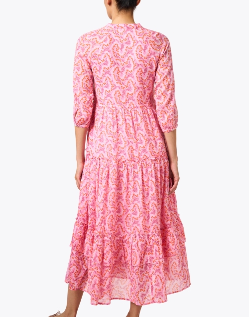 Back image - Banjanan - Bazaar Pink Peony Print Dress