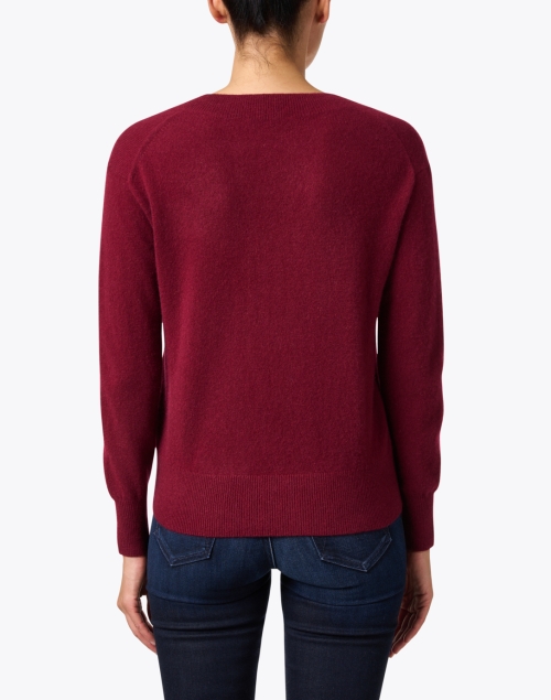 Back image - White + Warren - Burgundy Cashmere Sweater