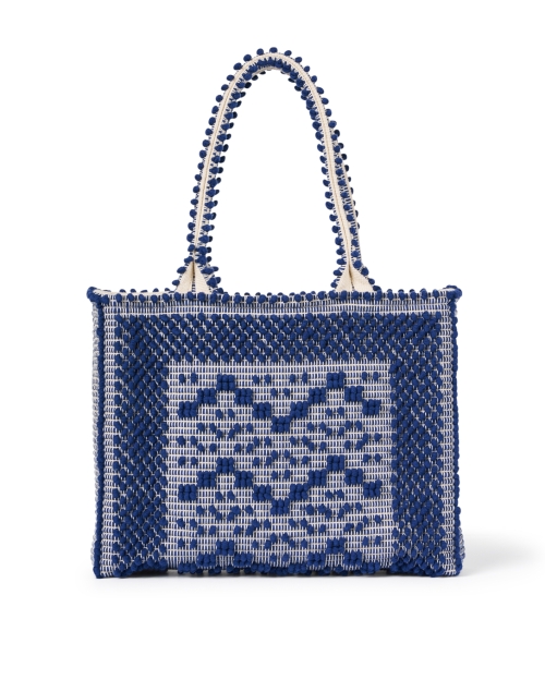 Product image - Casa Isota - Ava Navy Geo Woven Cotton Shoulder Bag