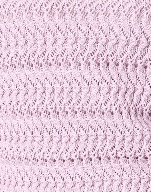 Fabric image - White + Warren - Lavender Crocheted Cotton Cardigan