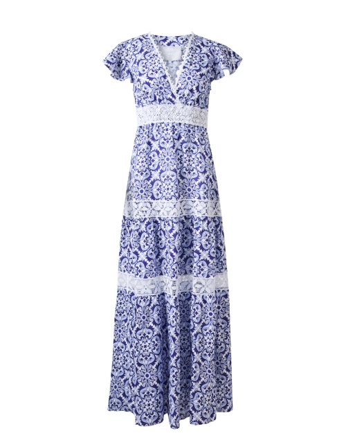 Product image - Temptation Positano - Blue Print Linen Maxi Dress