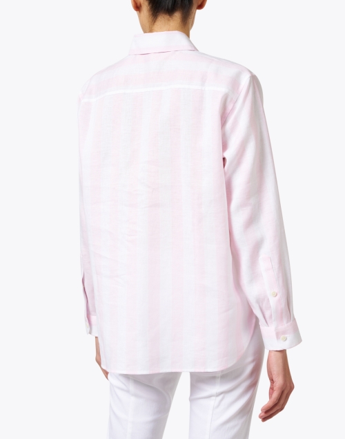 Back image - Hinson Wu - Halsey Pink Striped Linen Shirt