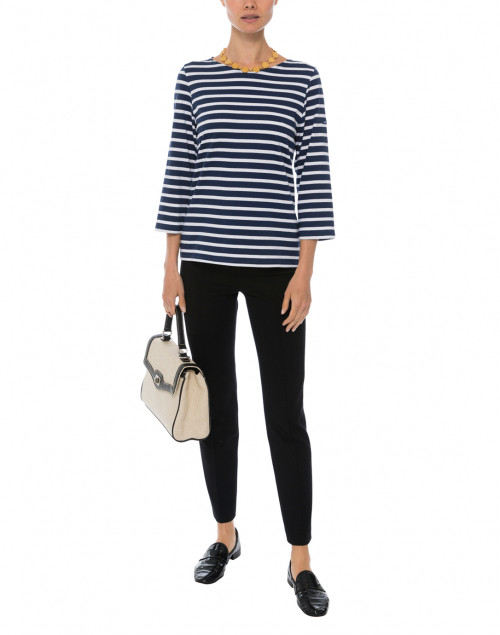 Galathee Navy and White Striped Shirt 