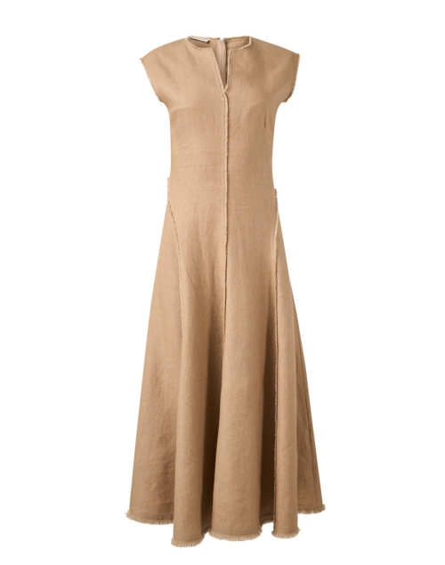 Product image - Lafayette 148 New York - Tan Linen A-Line Dress 
