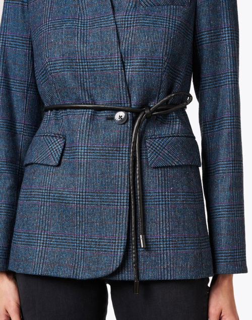 Extra_1 image - Veronica Beard - Wilshire Blue Plaid Belted Dickey Jacket