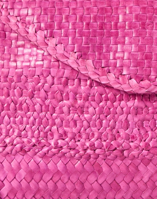 Fabric image - Laggo - Polka Pink Woven Clutch